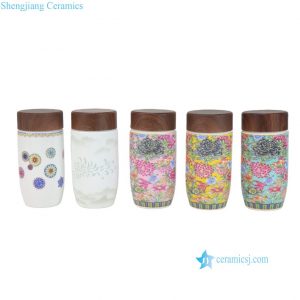 RXFD-series 230ML Thermos Cup  Mini Wood Lid Tea Can Portable Travel Sealed Can Snack Candy Storage Can Food Storage Containers