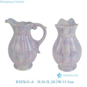 RXFK41-A  Modern style Reactive glaze color Ceramic Jug Vase Decoration