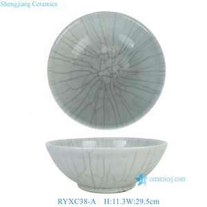 RYXC38-A Chinese Celadon Crackle Pattern Ceramic Large Bowl
