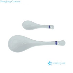 RXFR01-A-L-S Jingdezhen Hand painted Celadon Solid color Dining  Rice Soup Spoons