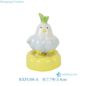 RXFU  Gourd Shape Aminal Sheep Dog Bear Chicken Spinning Turntable Ceramic Toy Gift