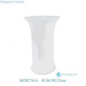 RZSC74-A Antique White Wide Mouth Ceramic flower Vase