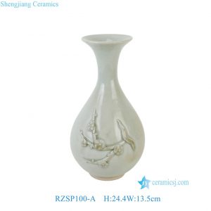 RZSP100-A Jingdezhen Porcelain plum blossom Carved bottle pot vase