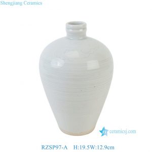 RZSP97-A Jingdezhen Celadon Small Plum Vase Carved