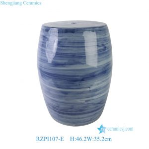 RZPI107-E  Denim Blue Vintage Porcelain Outdoor Ceramic Stool