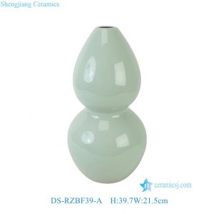 DS-RZBF39-A  Celadon Double Gourd Vase Bean Green Glaze Porcelain for Home Decor Collection Vase